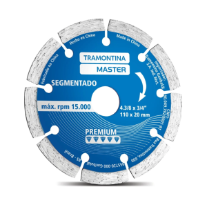 Disco Diamantado Segmentado Tramontina Master 4.3/8” Premium