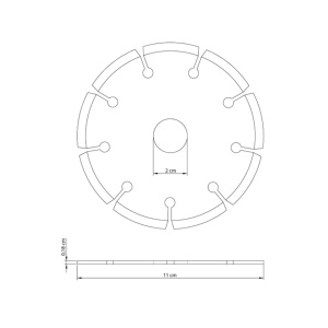 Disco Diamantado Segmentado Tramontina Master 4.3/8” Standard